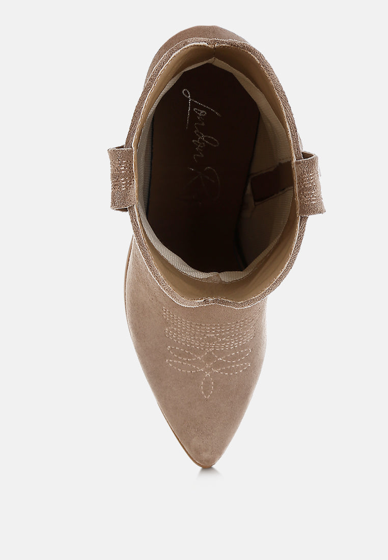 Women Cut Out Detail Cowboy Boots