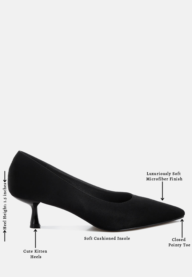 Women Pointy Toe Kitten Heels