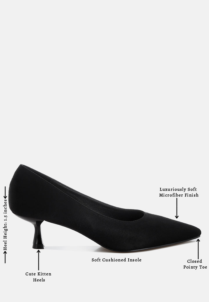 Women Pointy Toe Kitten Heels