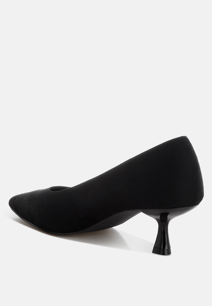 Women Pointy Toe Kitten Heels