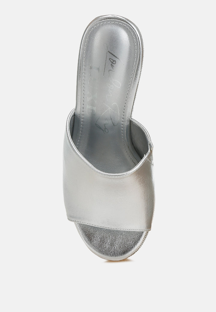 Wedge Heel Peep Toe Sandals#colour_silver