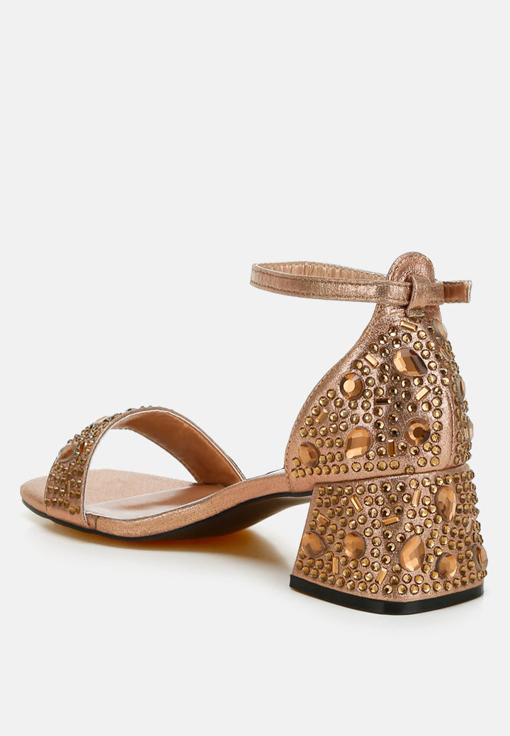 rhinestone embellished shimmer sandals#colour_bronze