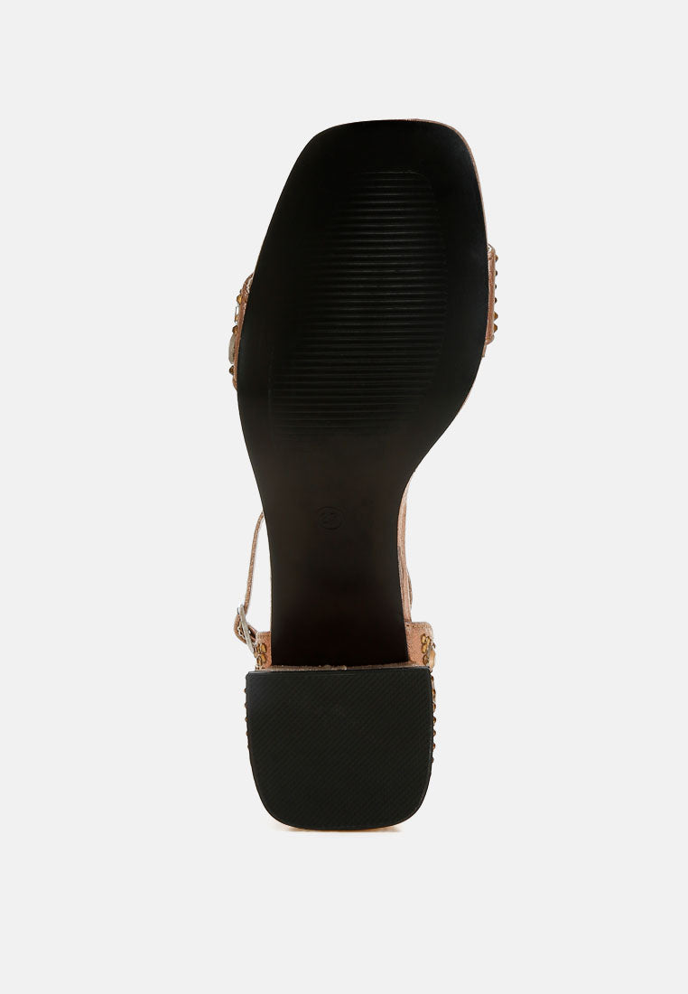 rhinestone embellished shimmer sandals#colour_bronze