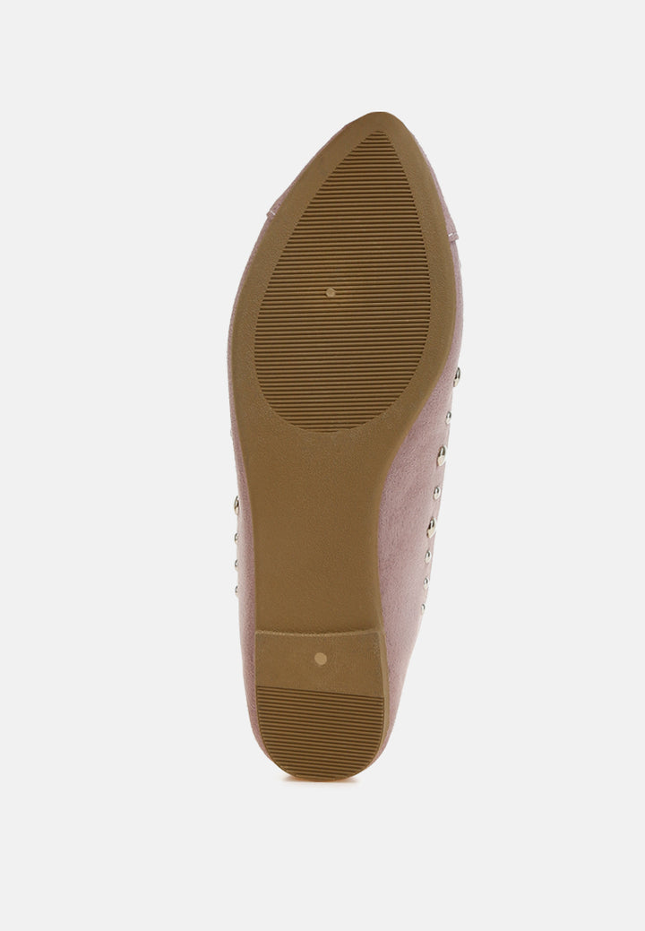 women stud emebllished ballet flats#color_lilac