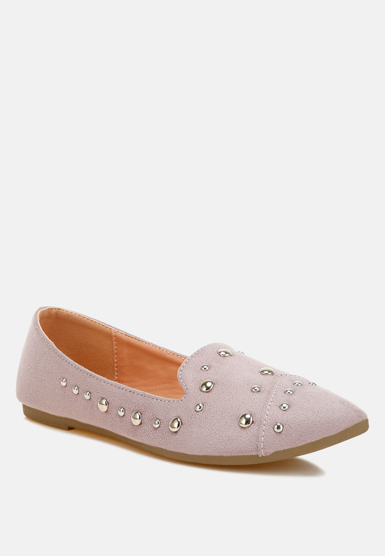 women stud emebllished ballet flats#color_lilac