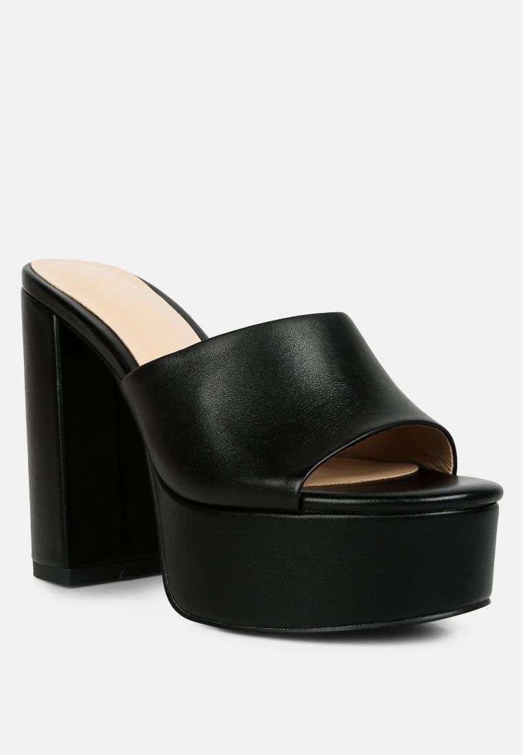 women open toe high block heel sandals#color_black