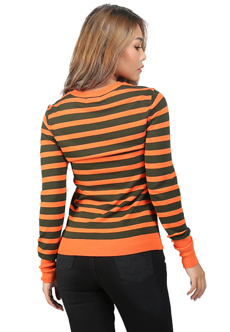 Orange Light Weight Pullover Sweater