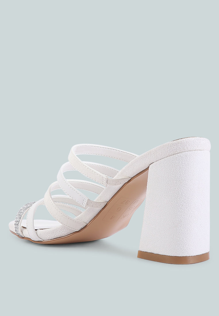 women multi strap diamante detail sandals#color_white