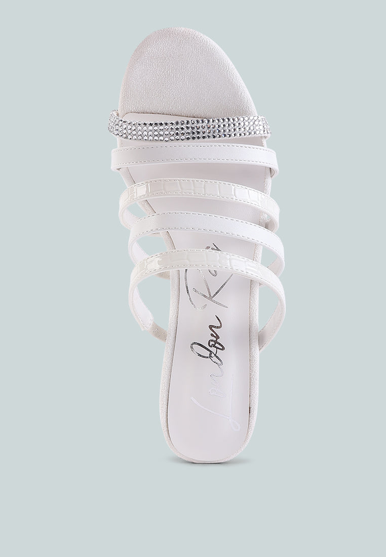 women multi strap diamante detail sandals#color_white