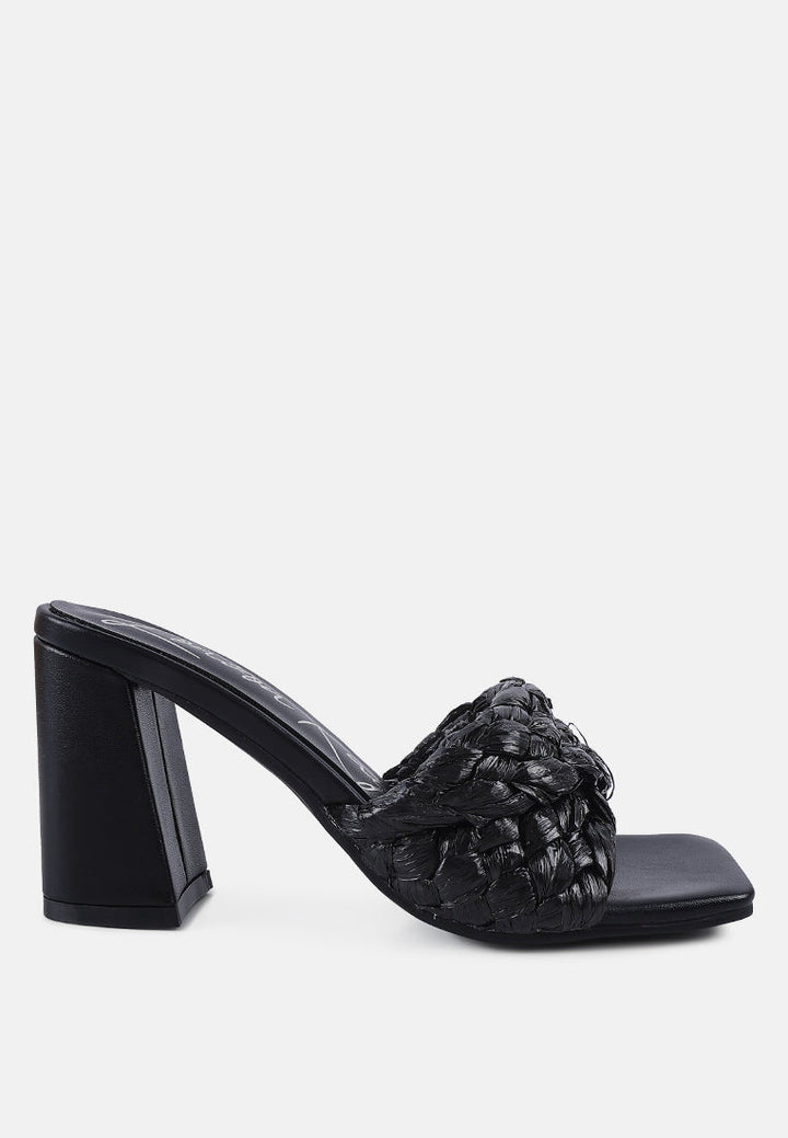 Women Black Block Heel Pumps