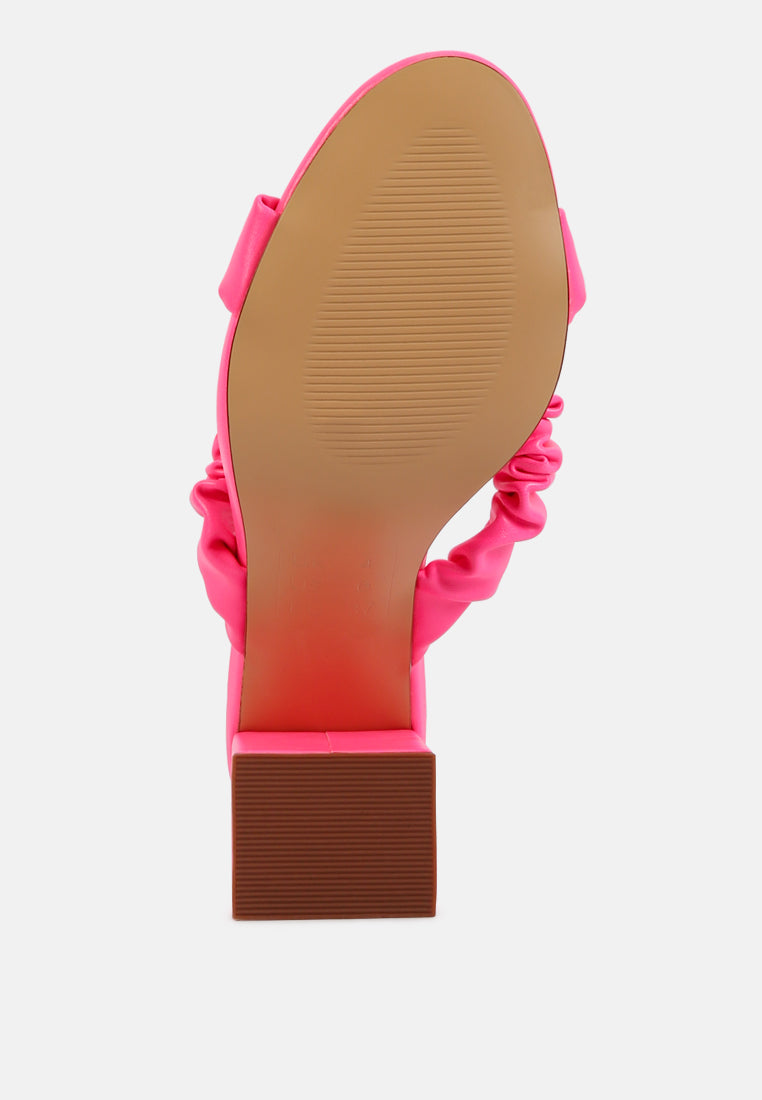 women strap block sandals#color_pink