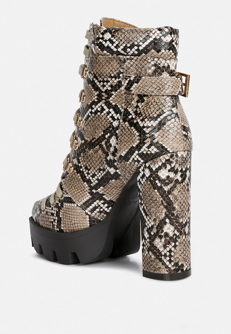 spruce snake skin ankle boots#color_tan