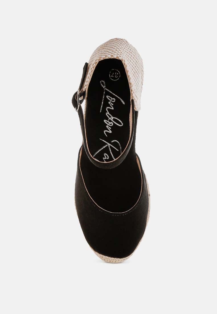 women microfiber espadrilles sandals#color_black