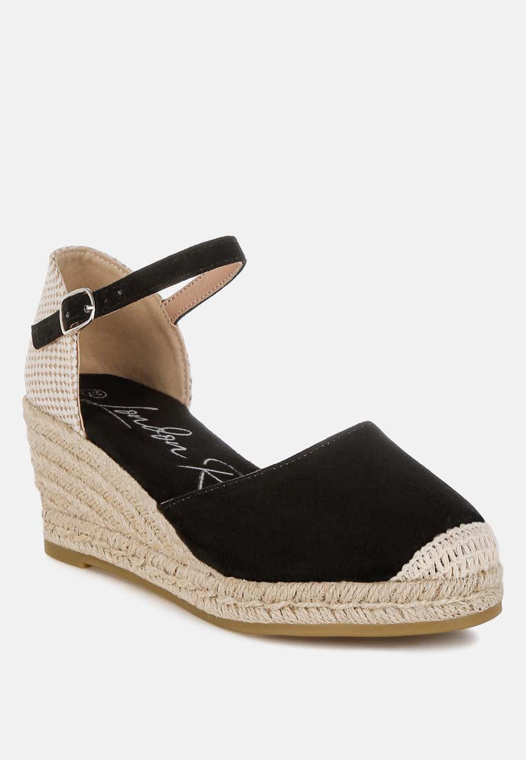 women microfiber espadrilles sandals#color_black