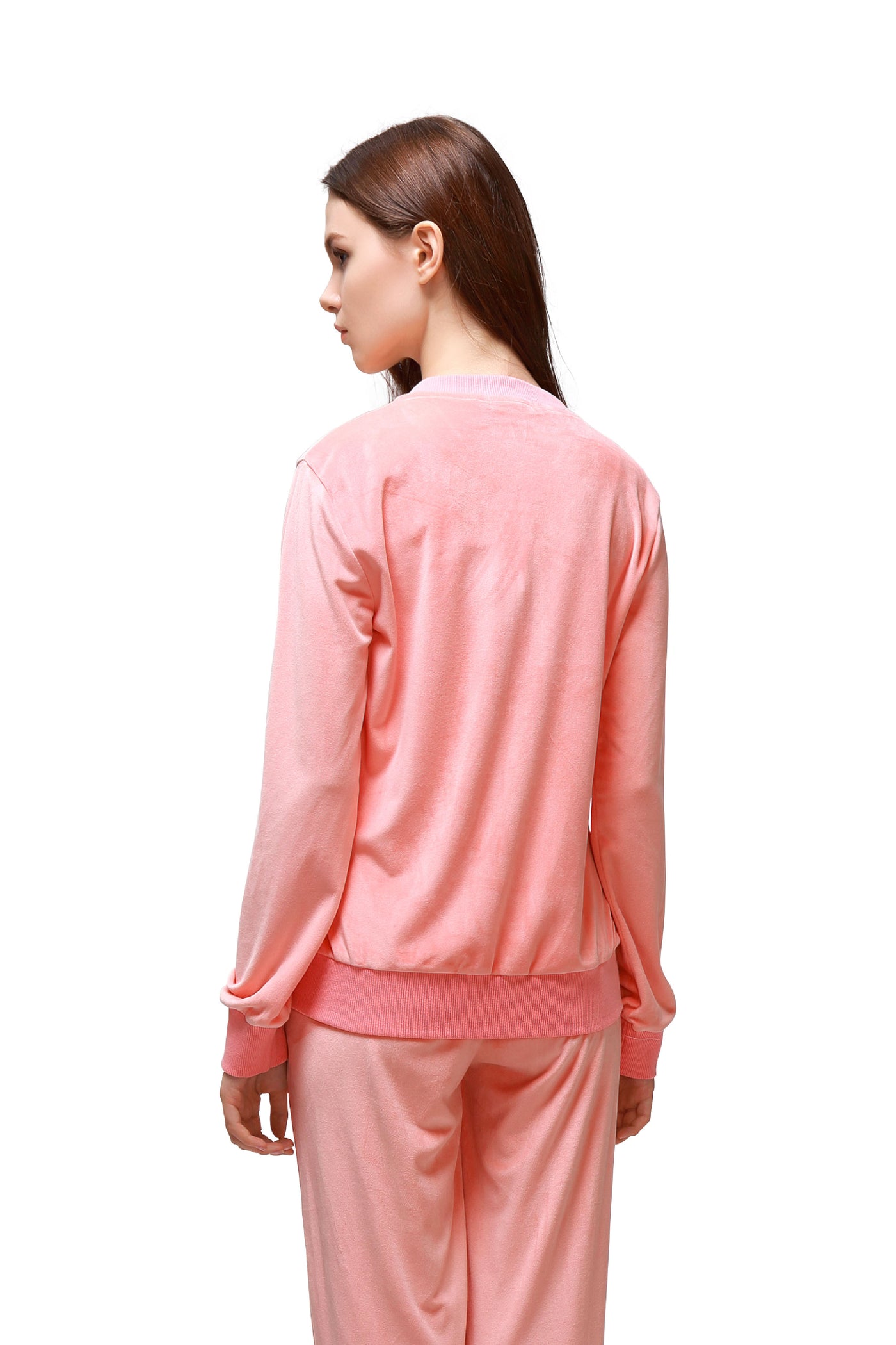 Pink Velvet Embroidery Jacket