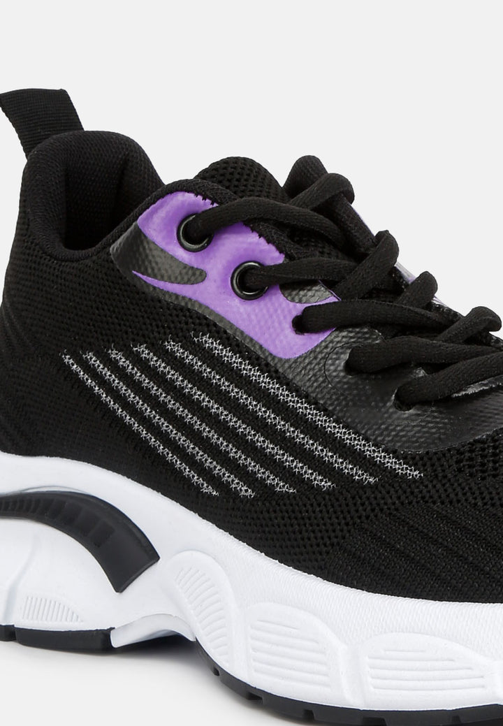 women lug sole athletic sneakers#color_black