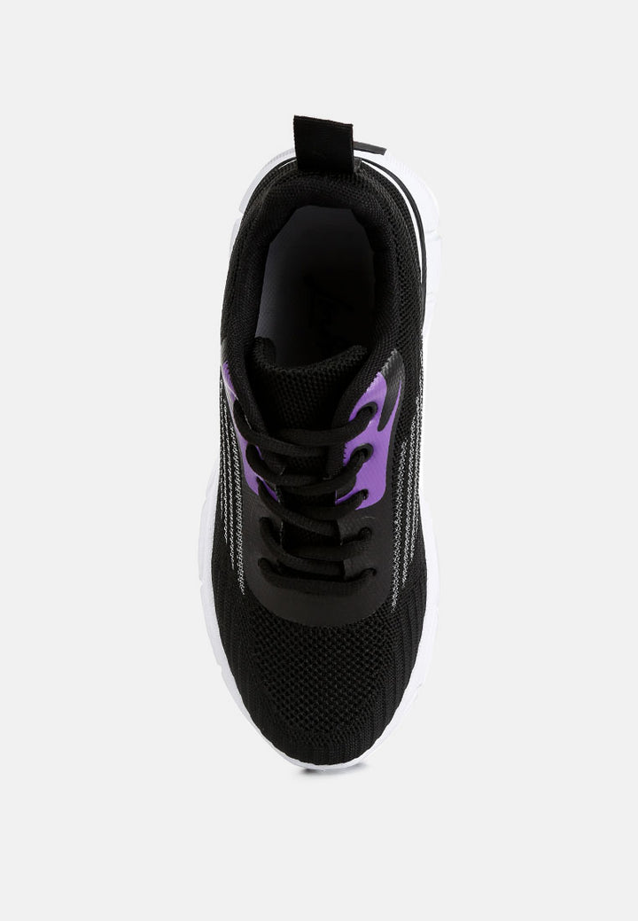 women lug sole athletic sneakers#color_black