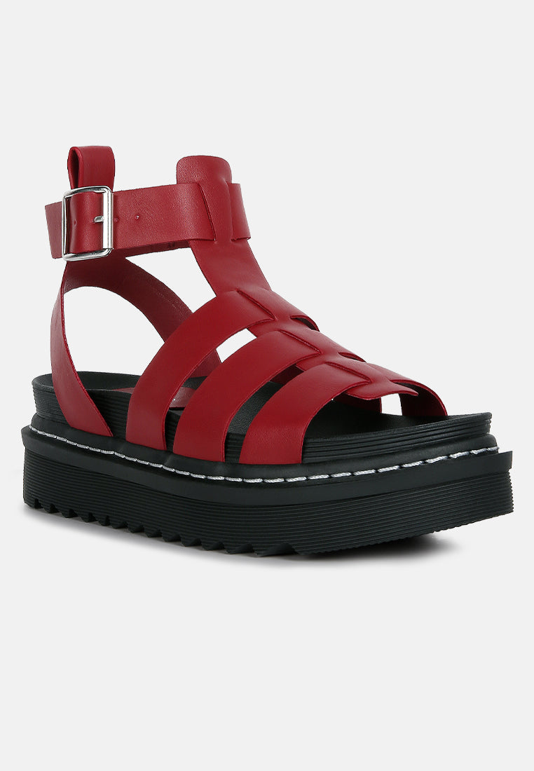 black vega platform gladiator sandals#color_burgundy