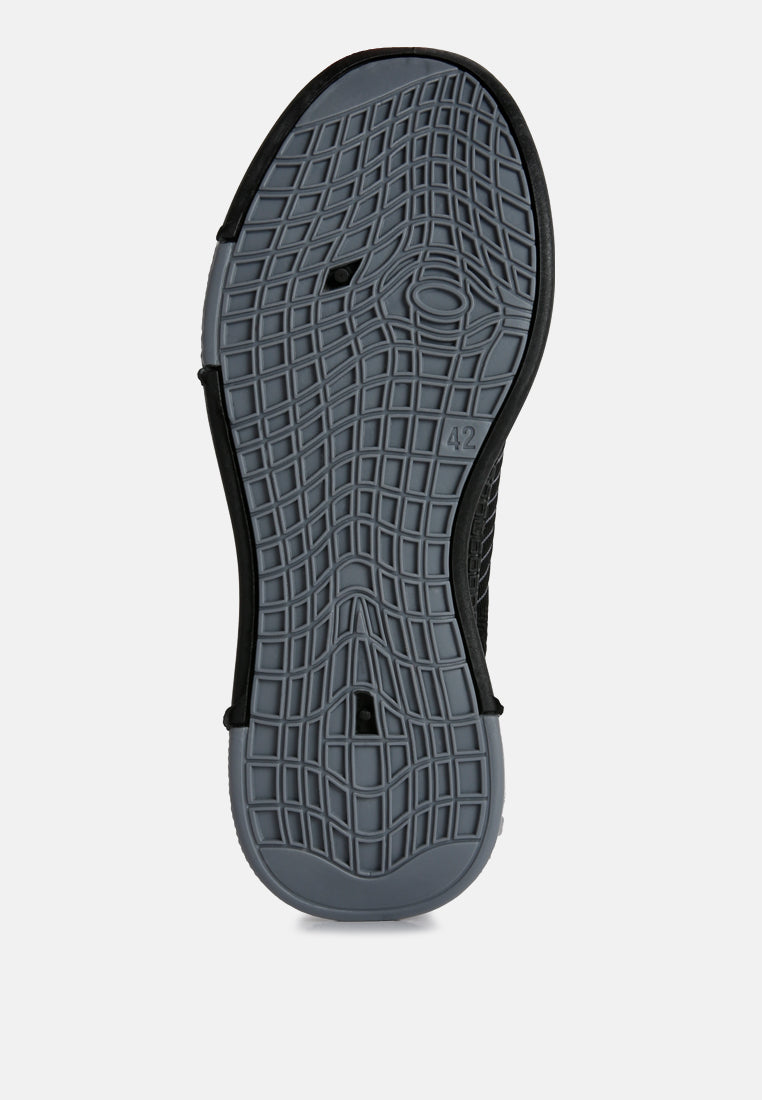 men's plumers knitted slip on walking shoes#color_black