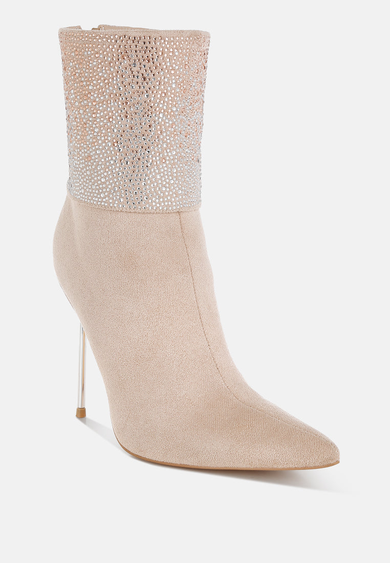rhinestones embellished foldover boots#colour_beige