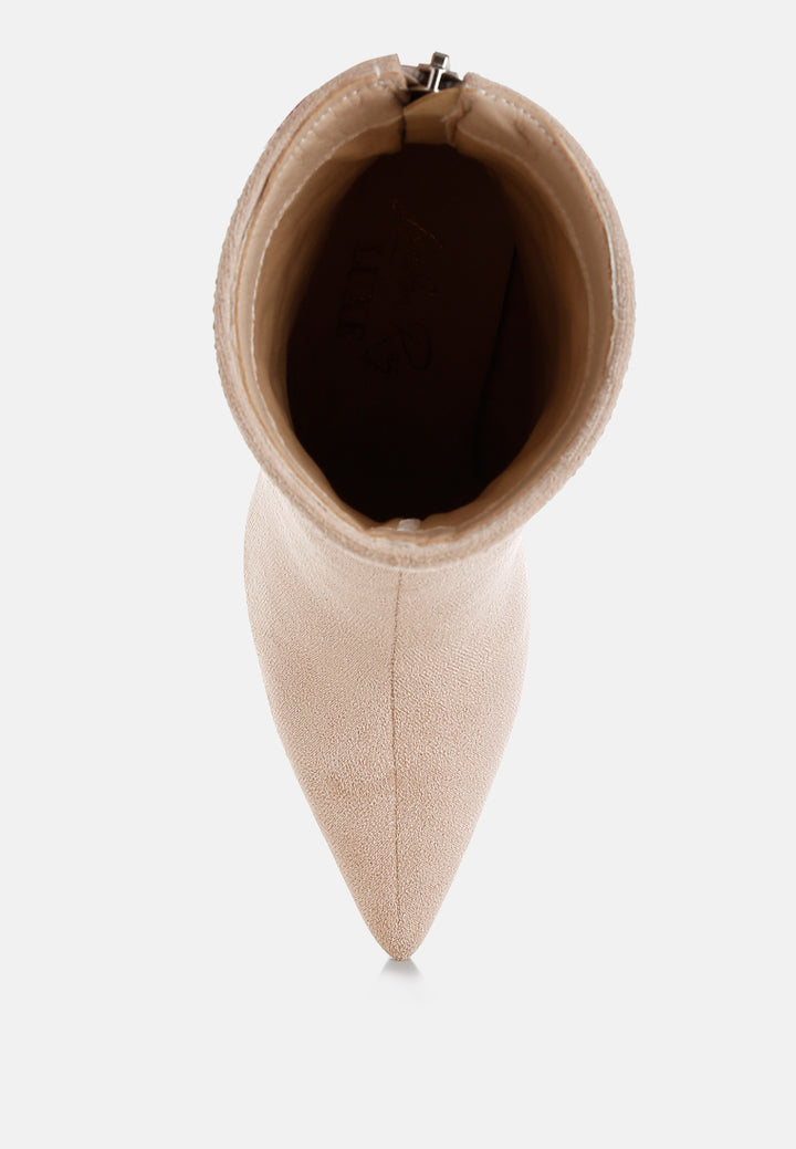 rhinestones embellished foldover boots#colour_beige