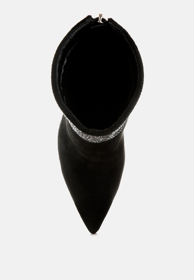 rhinestones embellished foldover boots#colour_black