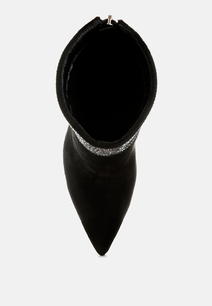 rhinestones embellished foldover boots#colour_black