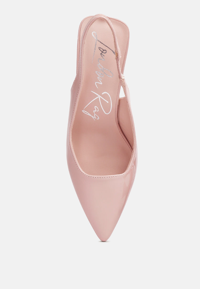 women pointed toe kitten heel sandals#color_blush