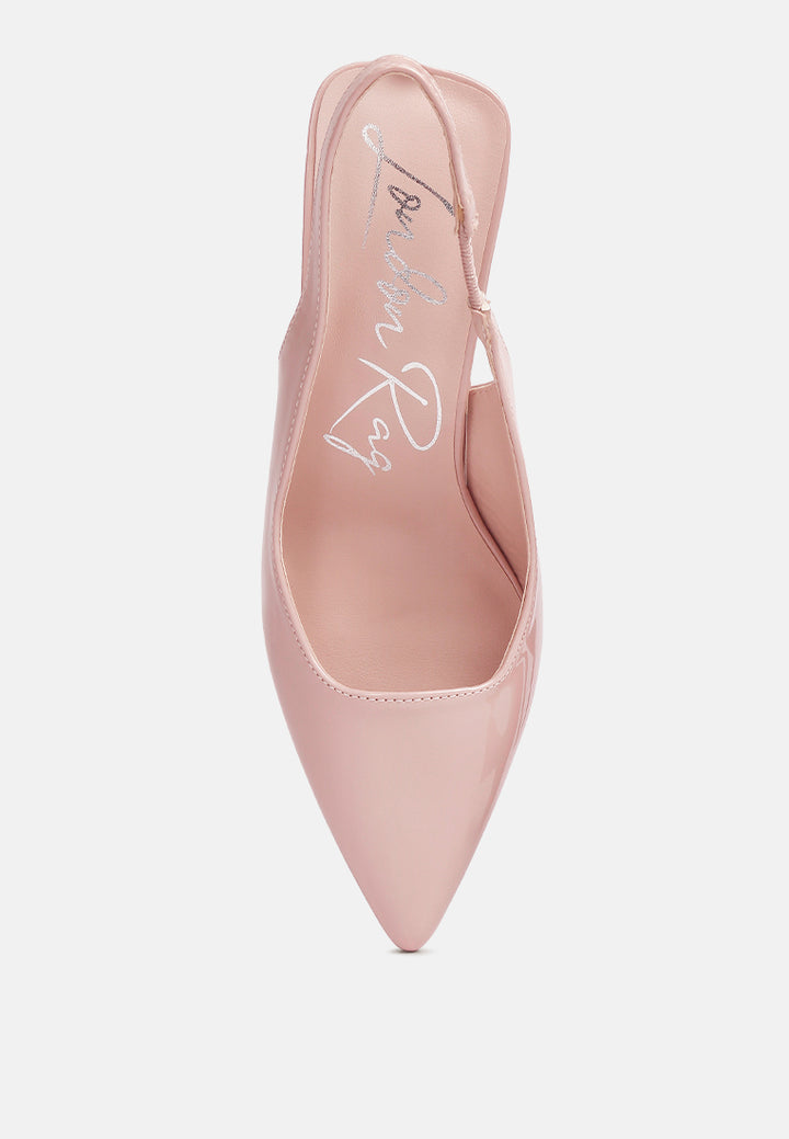 women pointed toe kitten heel sandals#color_blush