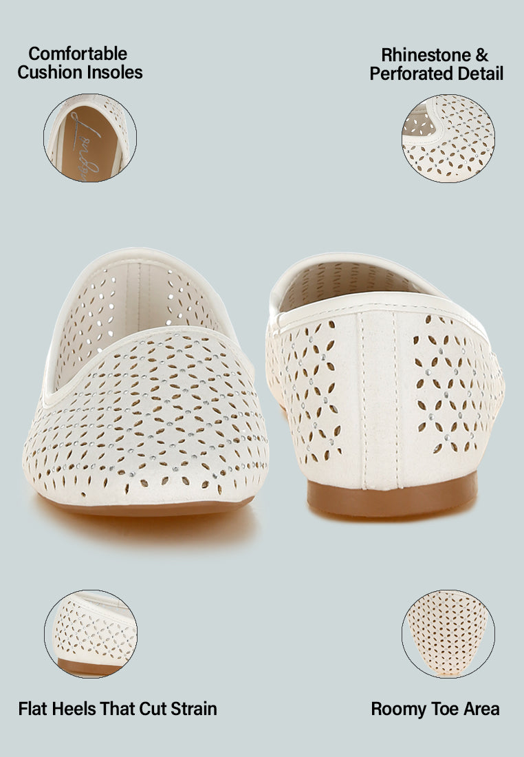 Women Cut Out Detail Ballerinas