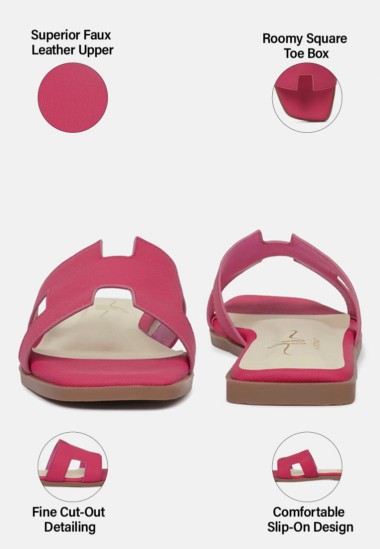 women square toe slip on flats#color_fuchsia