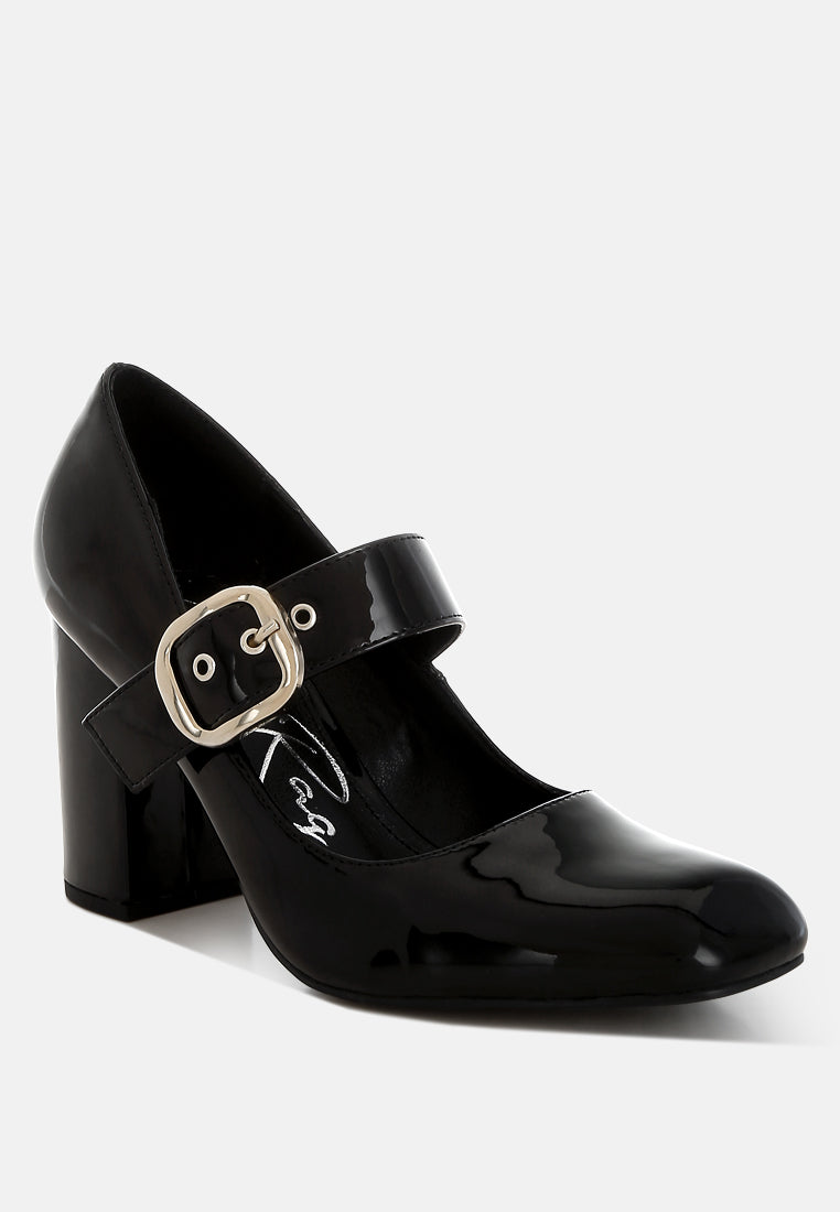 women block heel mary jane sandals#color_black