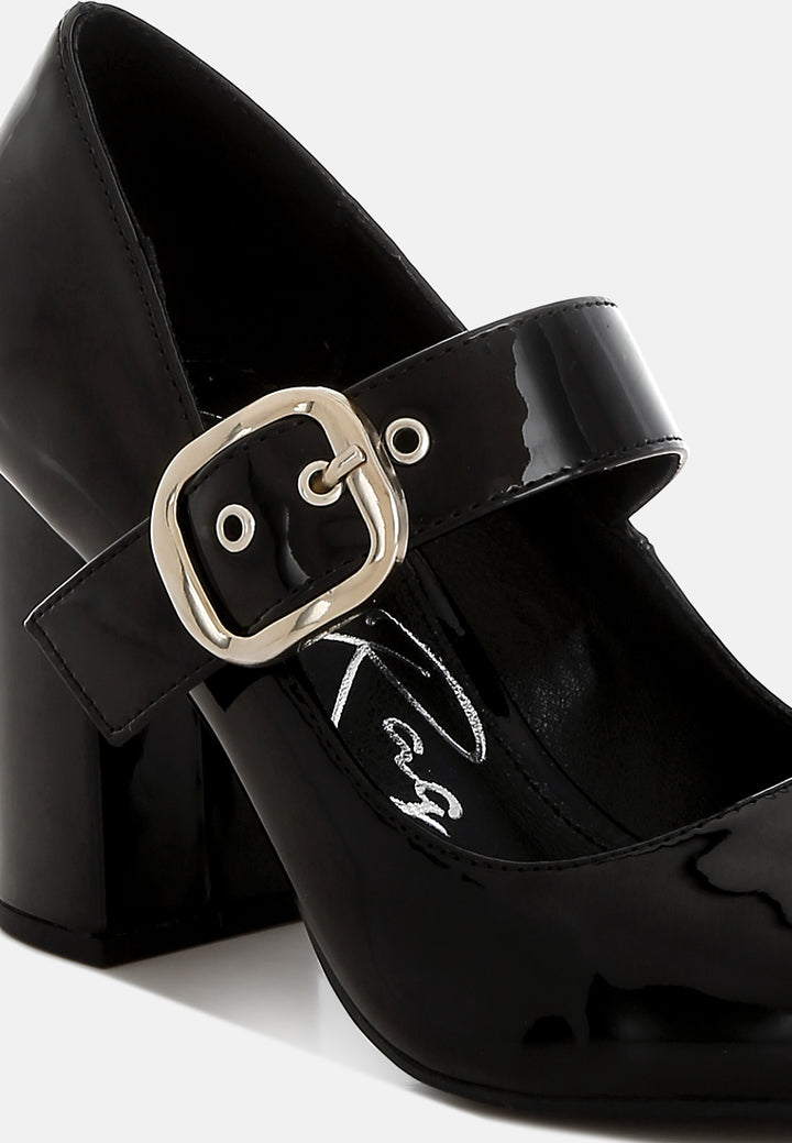 women block heel mary jane sandals#color_black