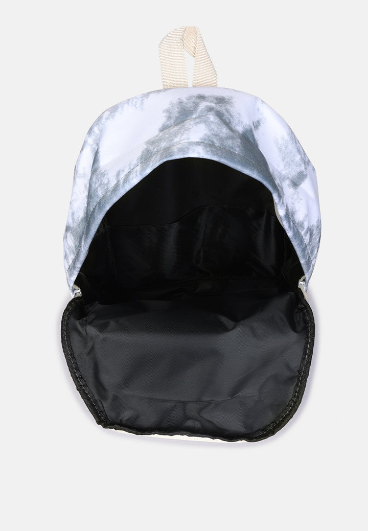 printed casual backpack#color_grey