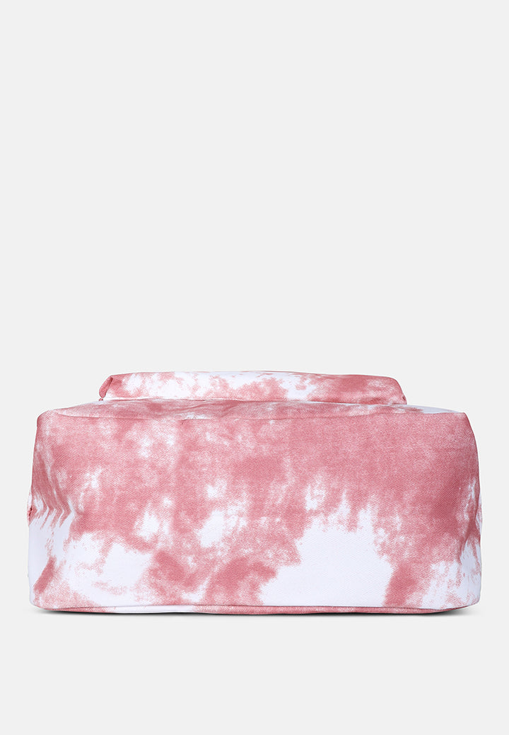 printed casual backpack#color_pink