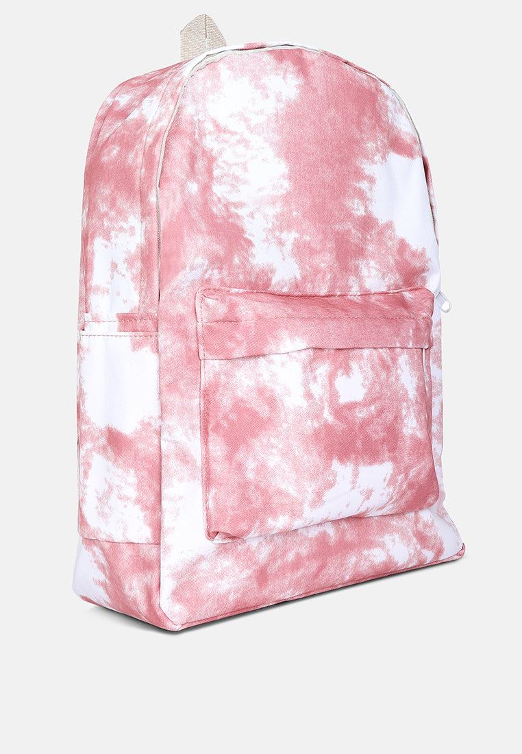 printed casual backpack#color_pink