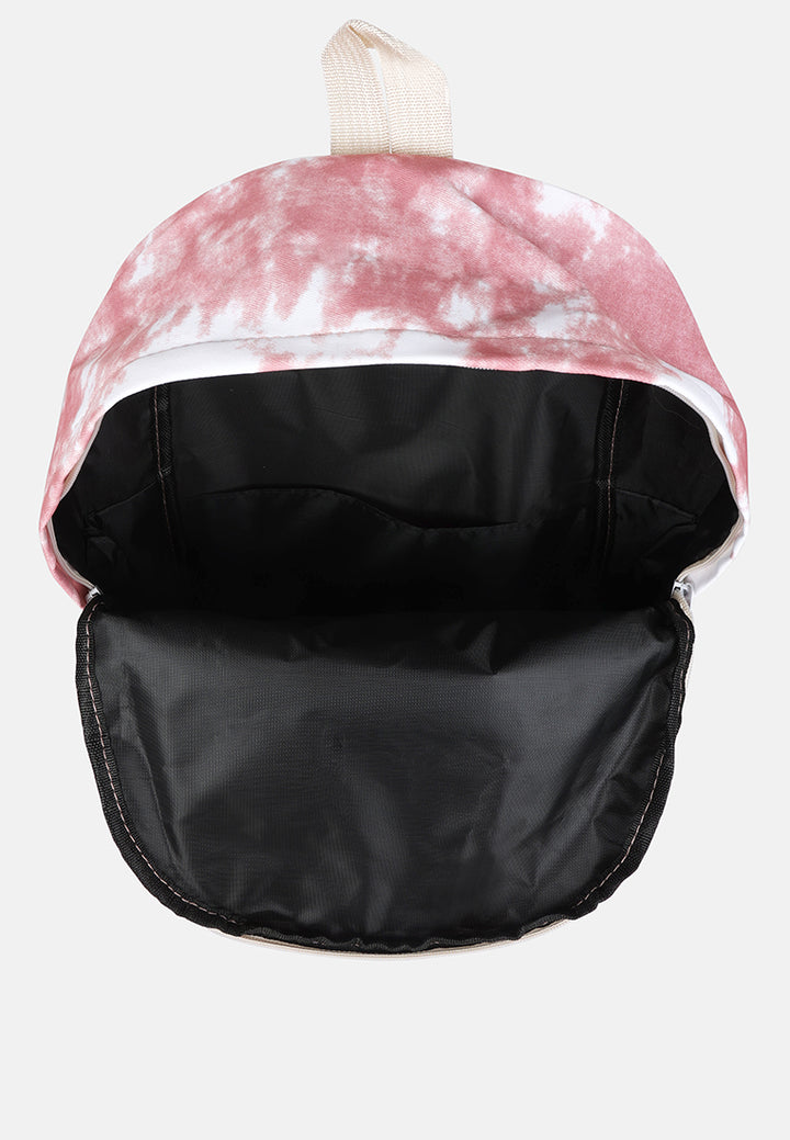 printed casual backpack#color_pink