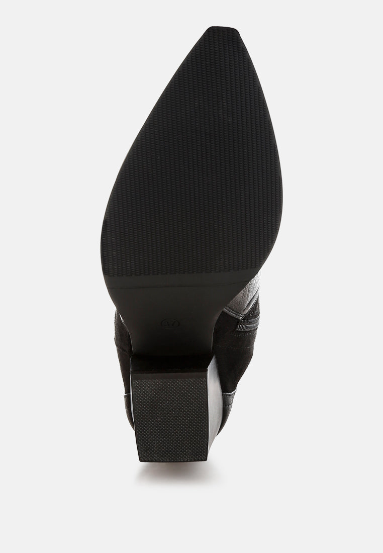 women woven cowboy boots#color_black