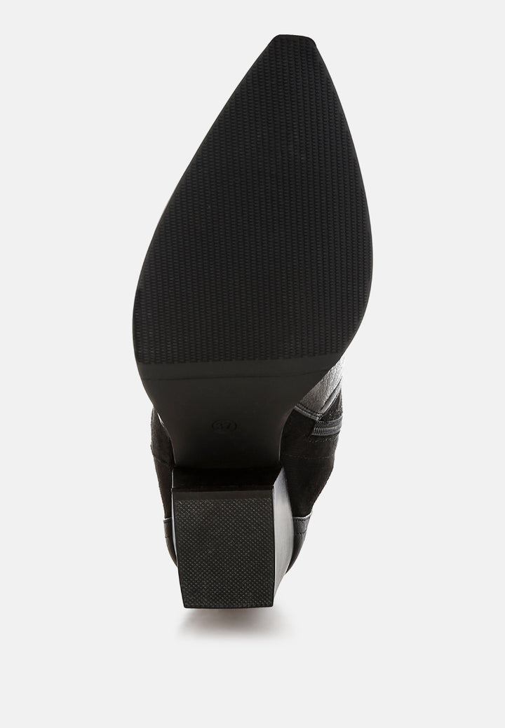 women woven cowboy boots#color_black