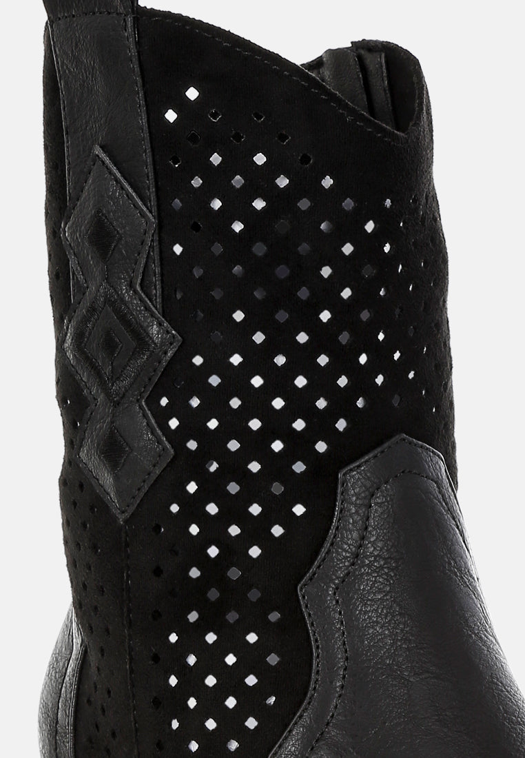 women woven cowboy boots#color_black