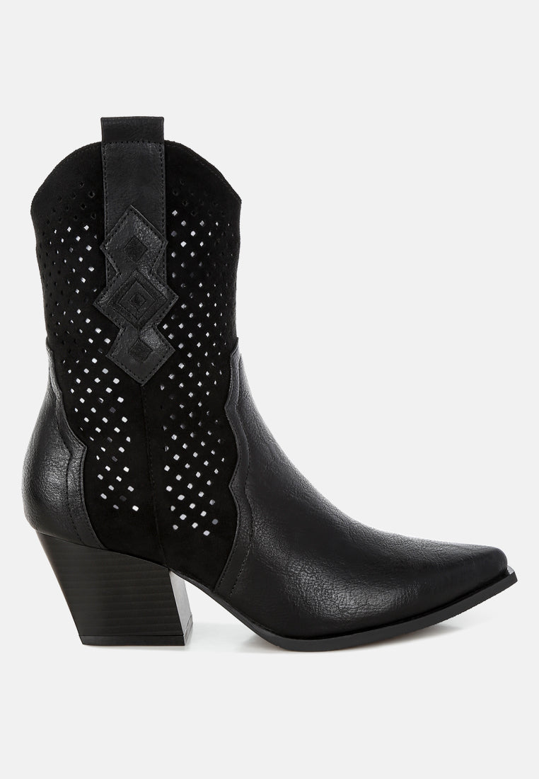 women woven cowboy boots#color_black