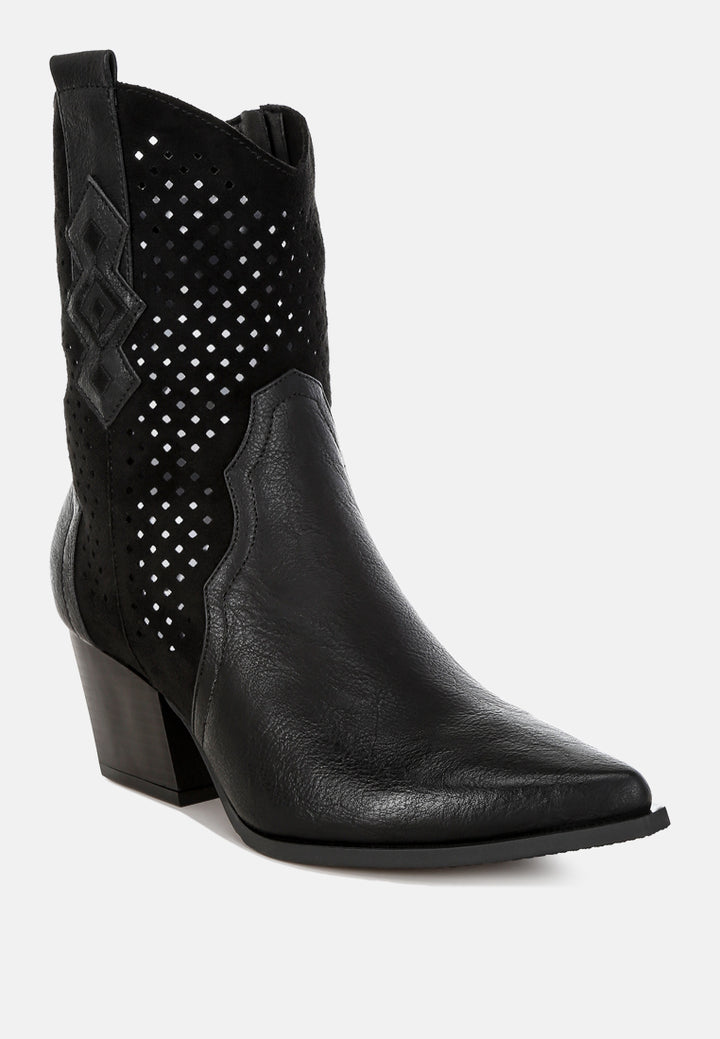 women woven cowboy boots#color_black