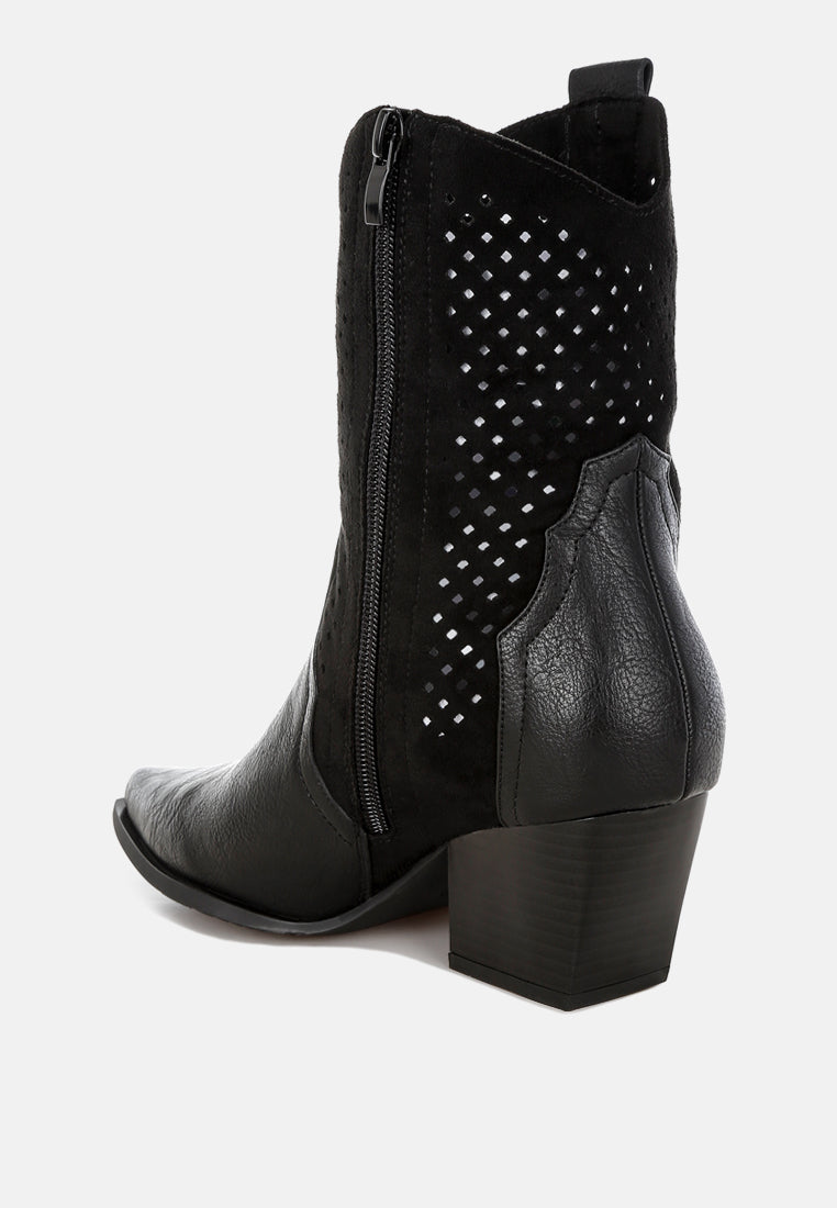 women woven cowboy boots#color_black