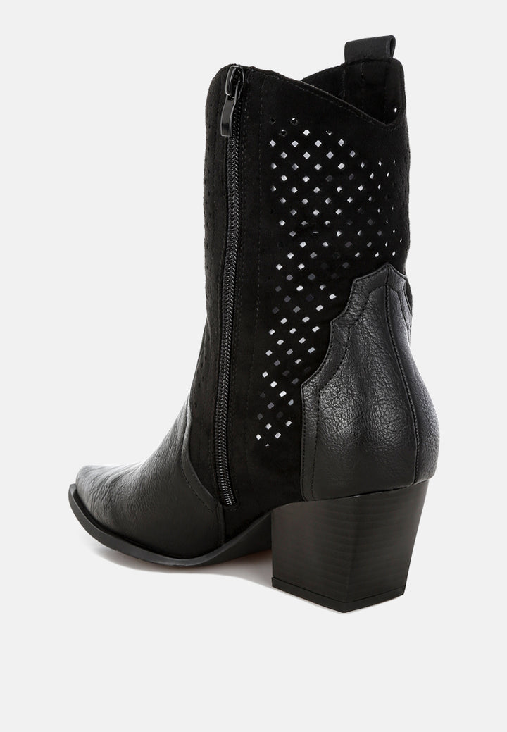 women woven cowboy boots#color_black