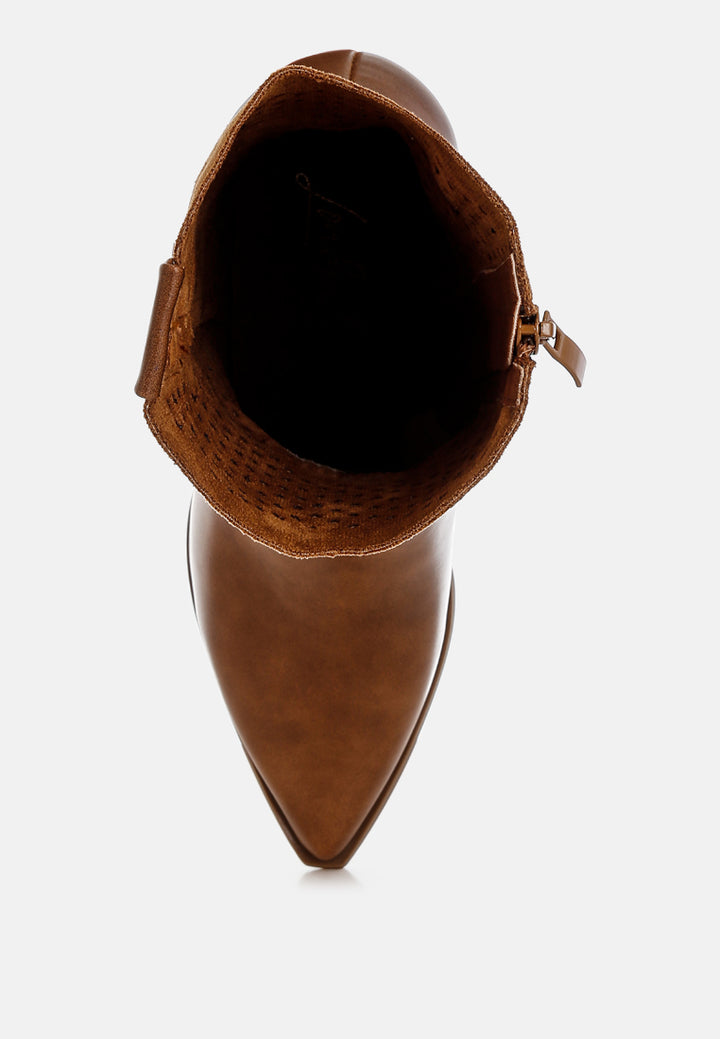 women woven cowboy boots#color_tan