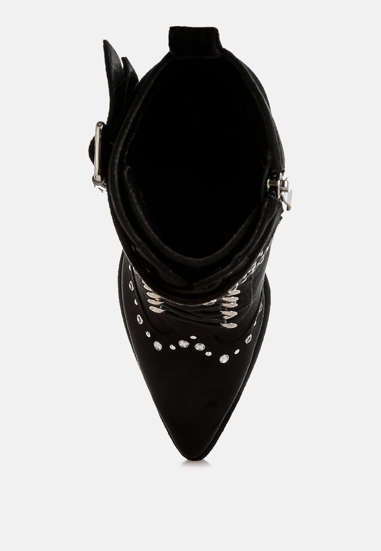 women harness detail lace up boots#color_black