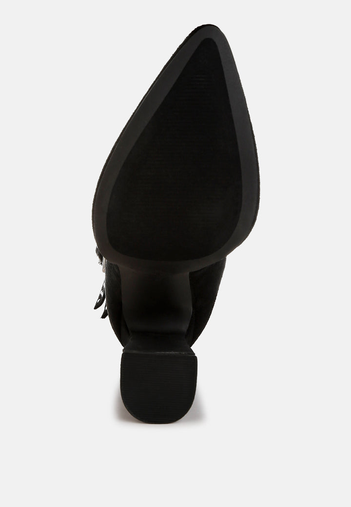 women harness detail lace up boots#color_black