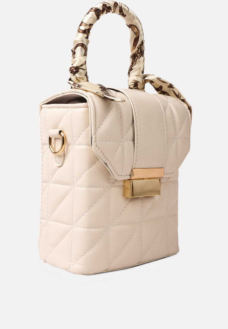 quilted faux leather bucket handbag#color_off-white