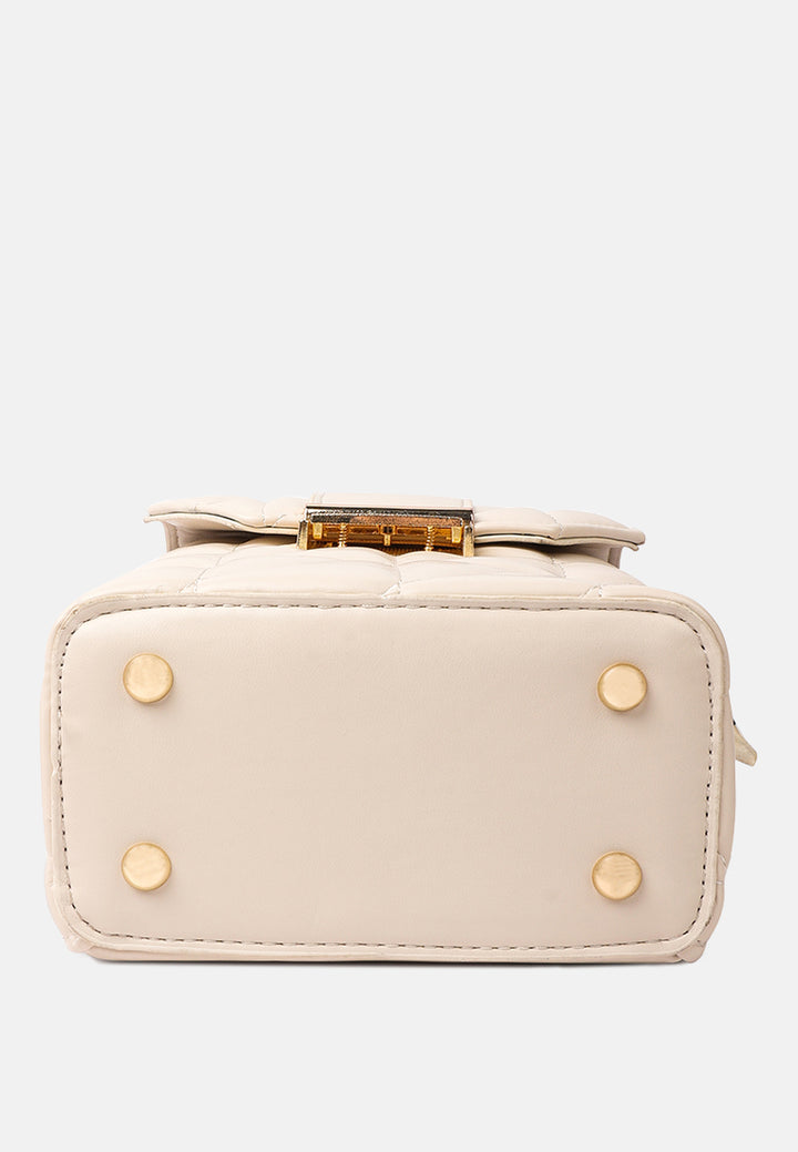 quilted faux leather bucket handbag#color_off-white