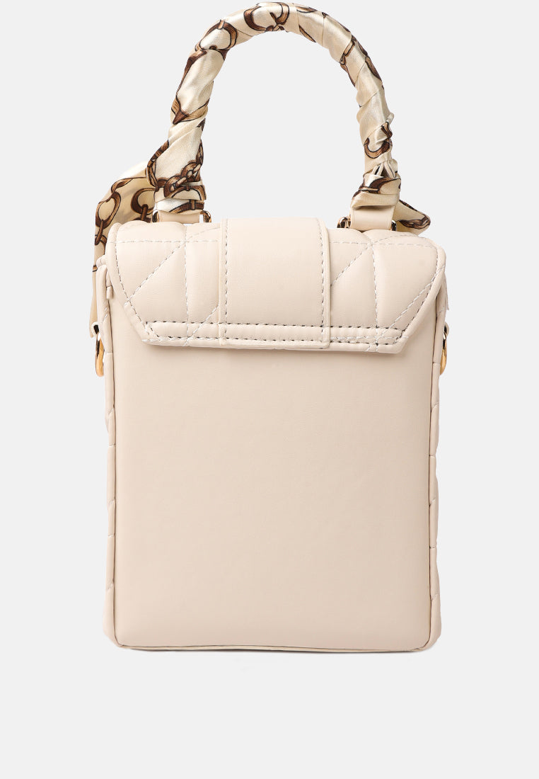 quilted faux leather bucket handbag#color_off-white